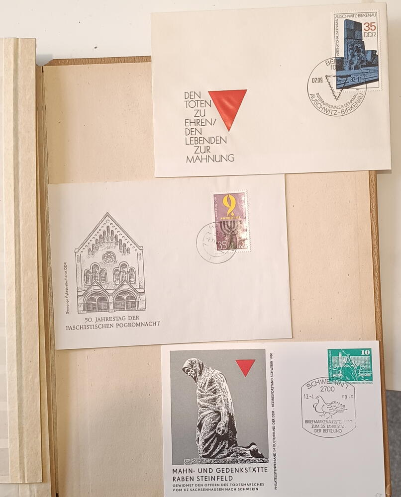 Commemorative Stamps and Envelopes Kristallnacht, Auschwitz, Raben Steinfeld