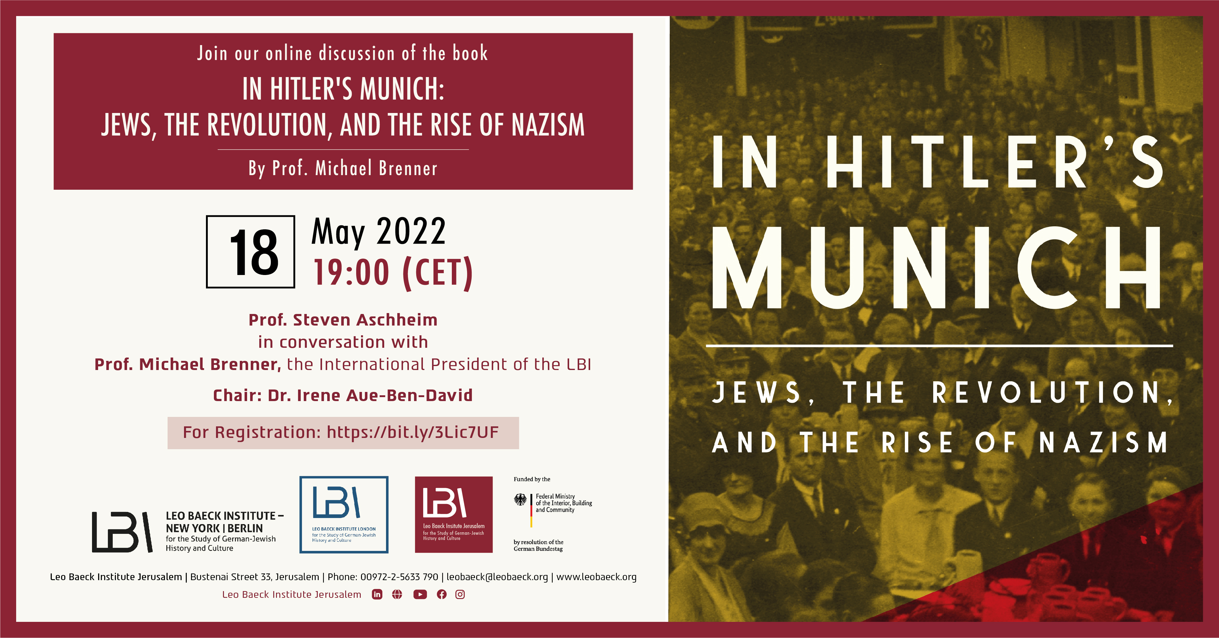 Online discussion of the book 'In Hitler's Munich: Jews, the Revolution and the Rise of Nazism'