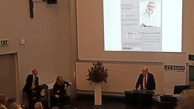 Sander Gilman (Chairman of the LBI London) introducing Edmund de Waal