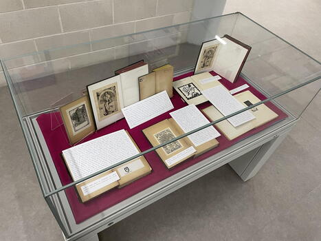 QMUL Library exhibition cabinet