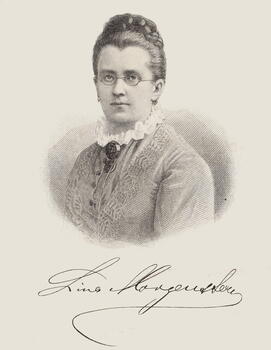 Portrait of Lina Morgenstern from her cookbook